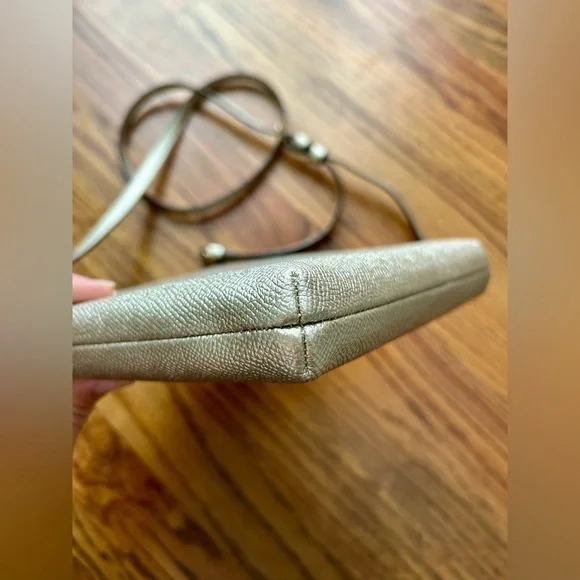 COACH Kitt Metallic Messenger Crossbody Purse - Picture 8 of 13